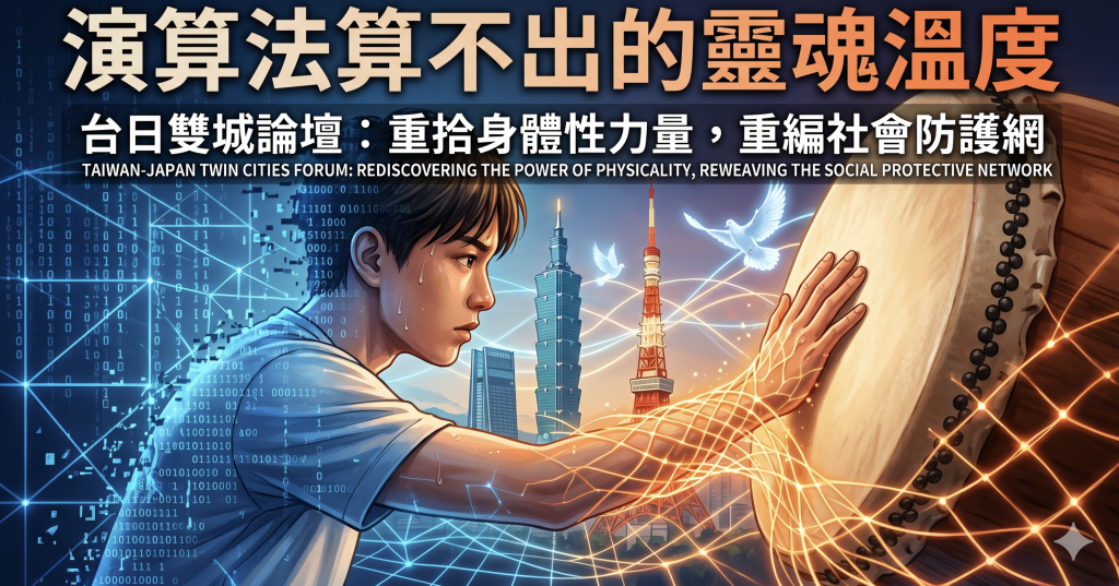 別讓演算法決定下一代的未來！台日雙城論壇啟動社會救援 ，重拾「身體性」力量，從醫療跨界和平，我們一起重編社會防護網