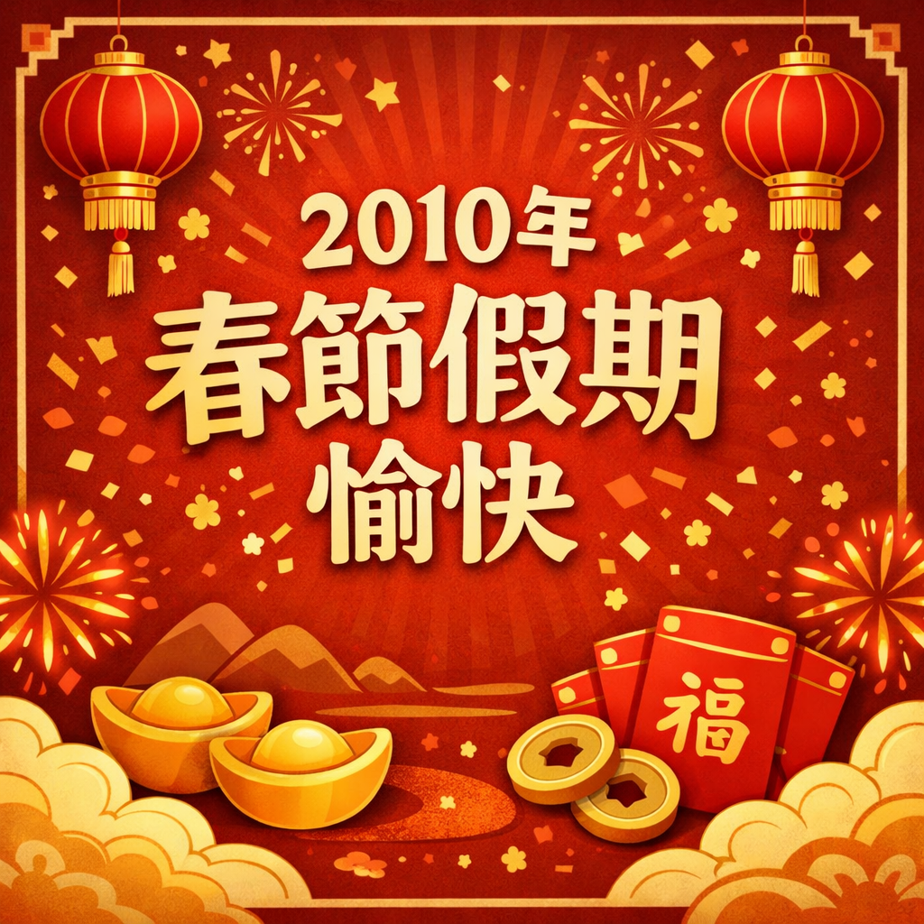 公告：逢2010年春節假期