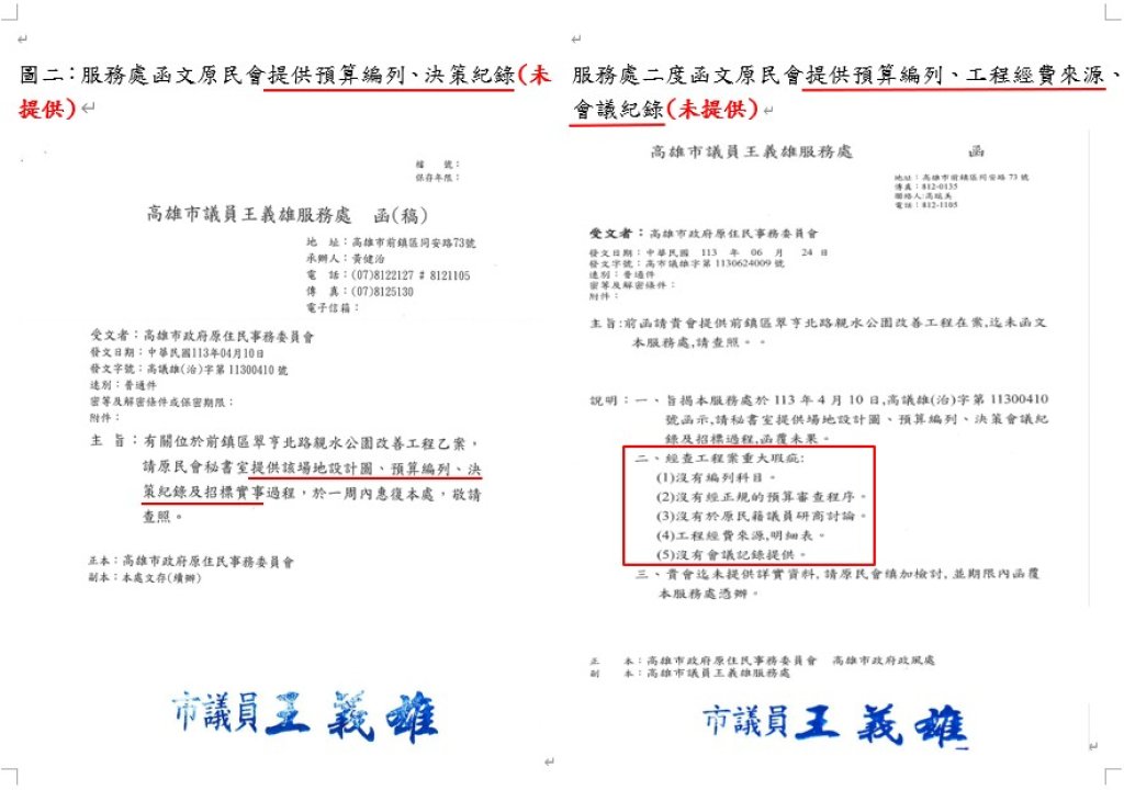 高雄市前鎮區親水公園兒童遊樂設施工程弊案 多次發文要求 資料仍石沉大海
