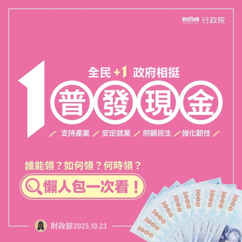 【財經焦點】普發現金一萬元來了！最快11／11入帳　10類民眾符合資格　登記時程與五大領取管道一次看