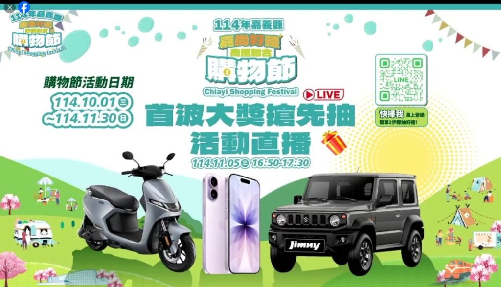 嘉義縣商圈聯合購物節買氣旺！翁章梁線上抽出首波大獎