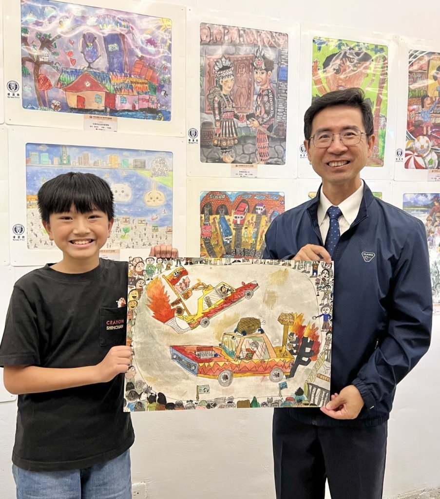 第56屆世界兒童畫展在屏山國小，122件作品綻放童趣與藝術光彩