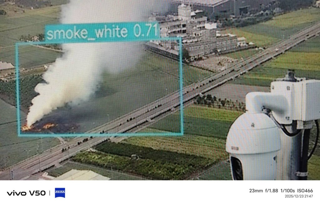 無人飛機  監視焚燒垃圾