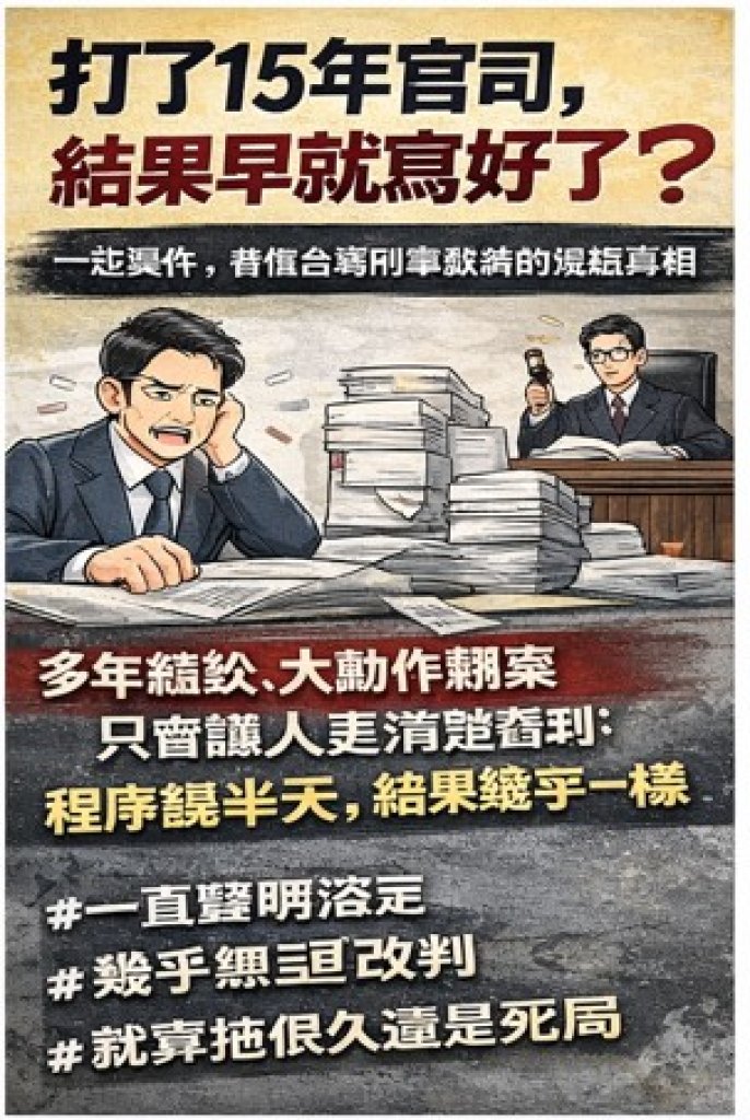 多年纏訟仍翻盤無門？重訴、重上更審連環戰　揭露刑事救濟制度的「高牆現實」