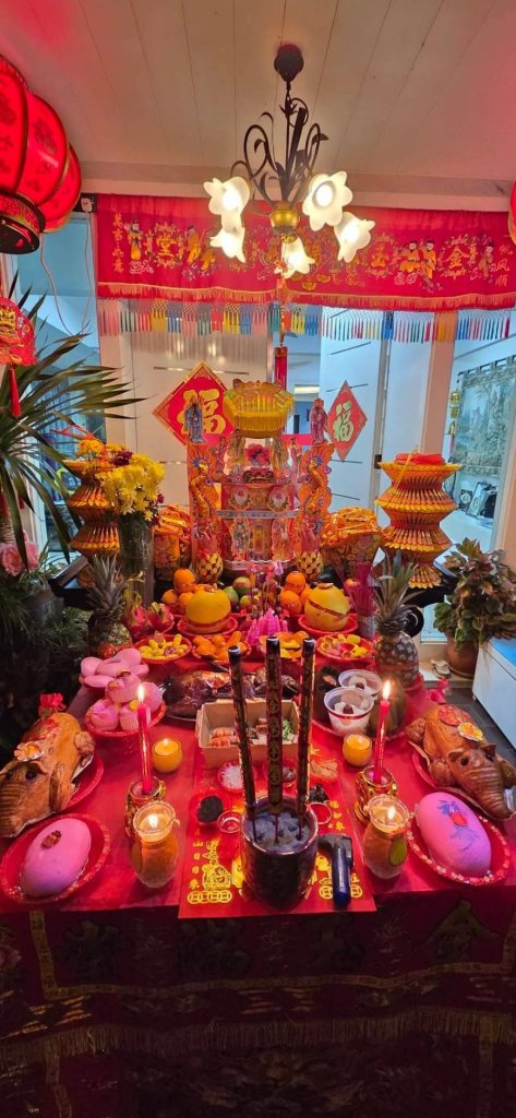 大富人家  天公生  家裡的供品