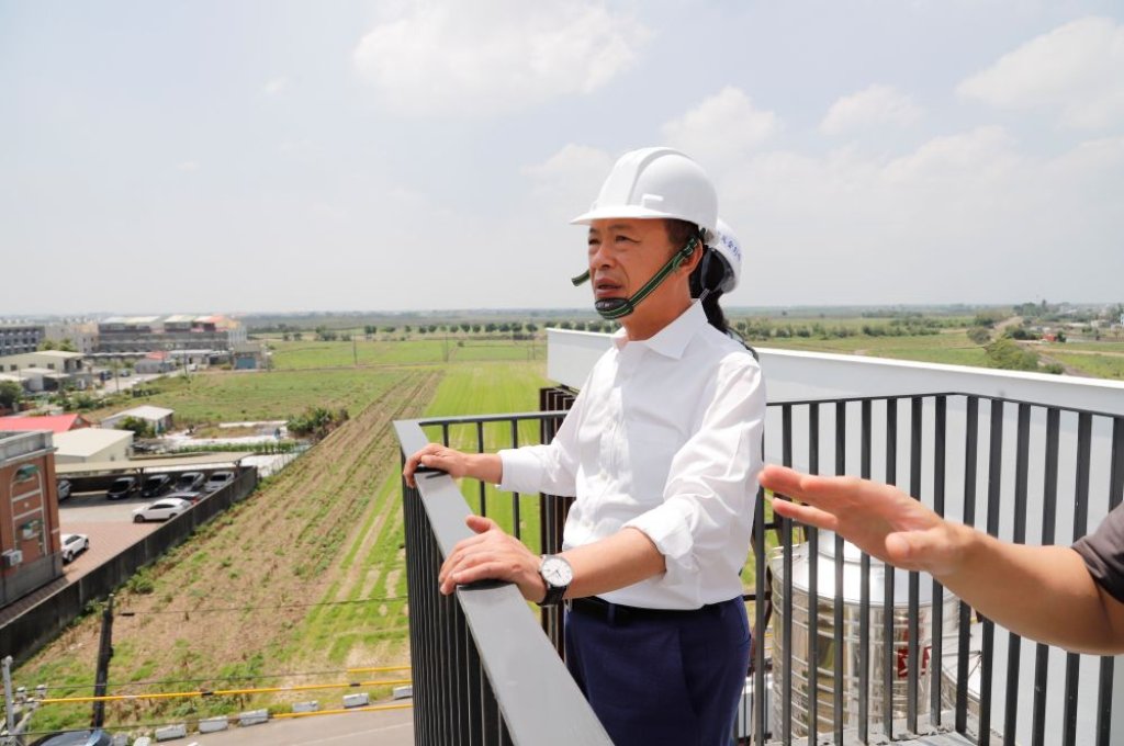 翁章梁關心消防局第一大隊義竹分隊拆除重建工程