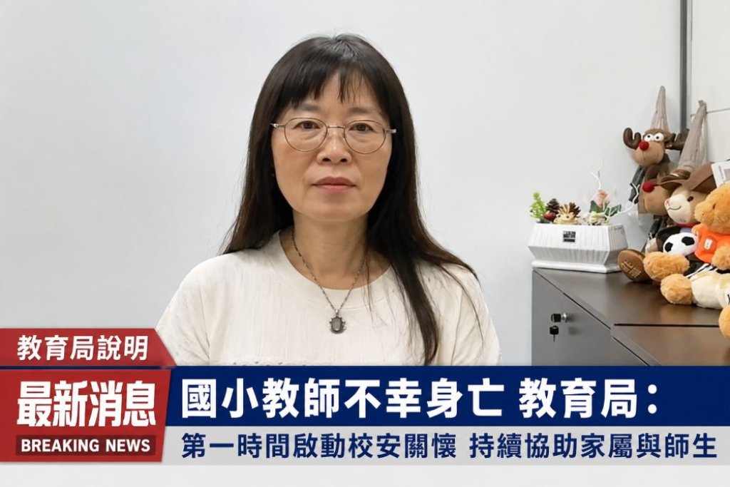 國小教師不幸身亡　教育局：第一時間啟動校安關懷　持續協助家屬與師生
