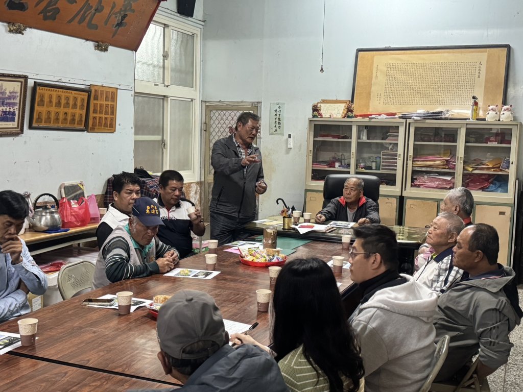 11月26日20時在番仔寮惠迪宮。 鄉長重視在地文化的傳承.邀請惠迪宮管理委員會各委員.及各村長討論