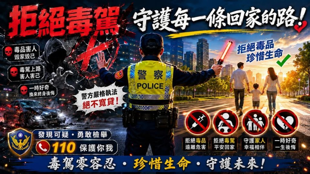 【毒駕零容忍！你不是在開車，是在拿命開玩笑】