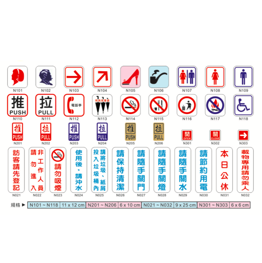 室內標示牌、操作合格識別證