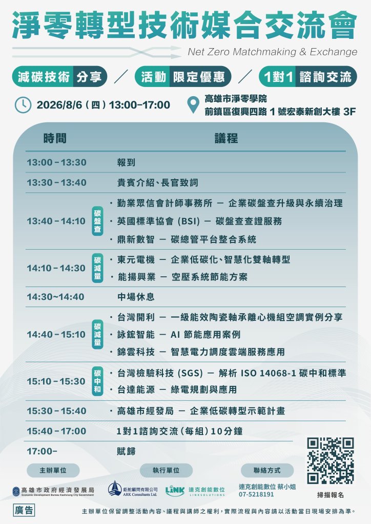 2026淨零轉型技術媒合交流會