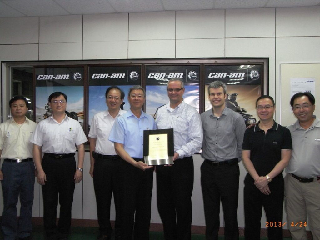 BRP honoured CTI with BRP 2012 Award at CTI office for recognition Quality, Service, and Cost.