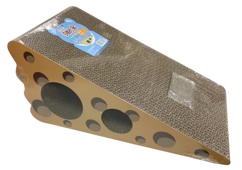 摩多比-乳酪造型紙製貓抓板