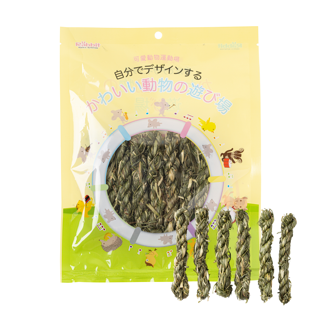 Rabbit提摩西草編磨牙玩具(麻花捲)6入