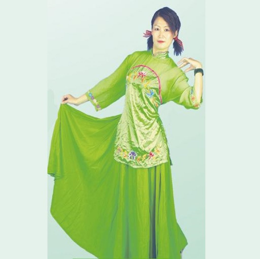 D7168 綠鳳仙裙裝