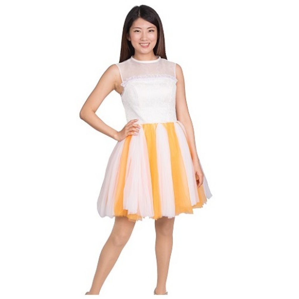 N7467 白桔短洋裝