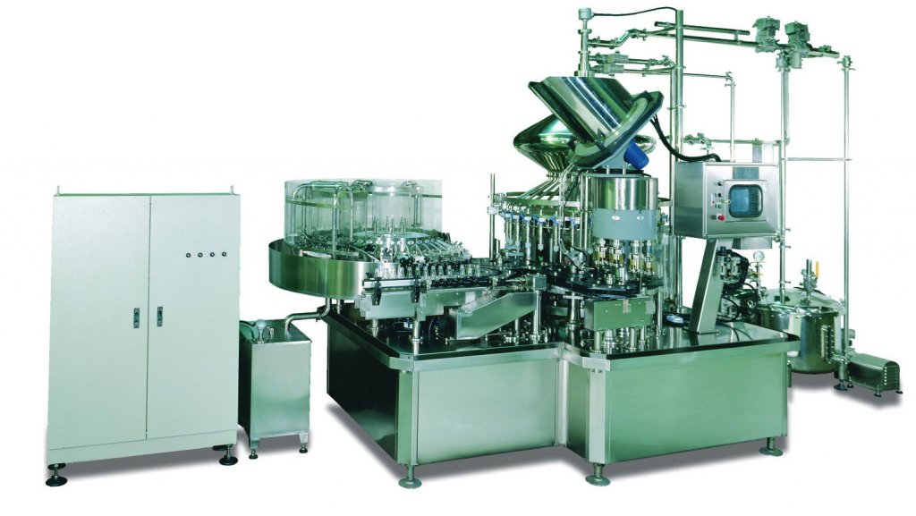Automatic Glass Bottle Rinsing/Filling/Capping Machine RJFSC