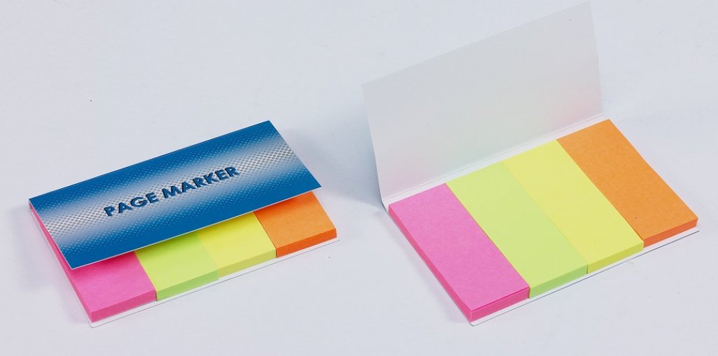 No. 83201  Soft cover brilliant colors sticky page marker