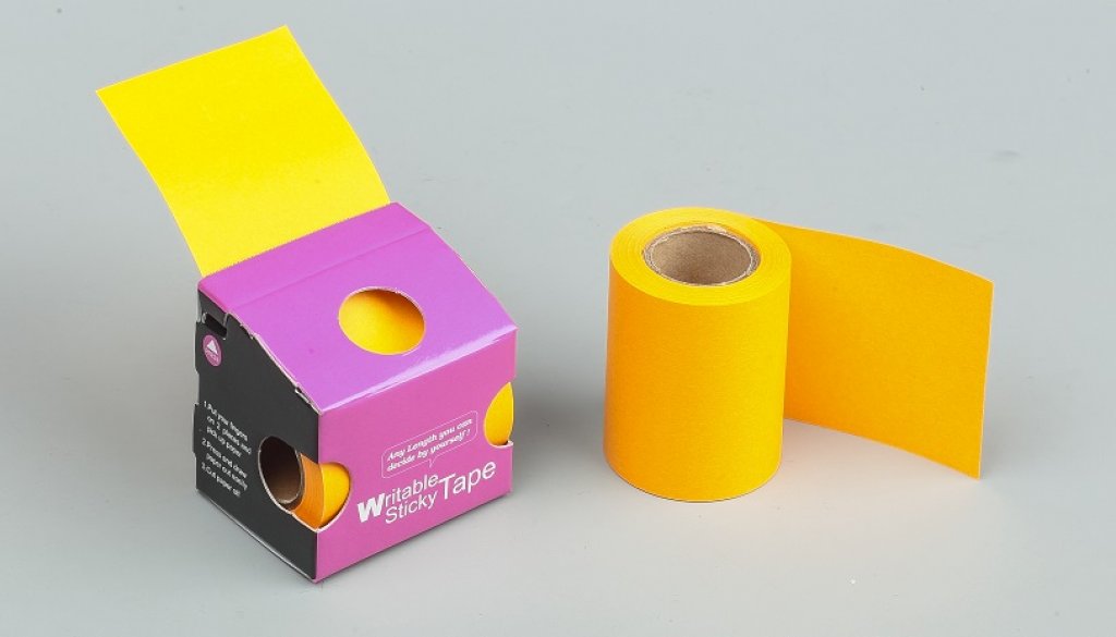 No. 86617-BO   Brilliant Orange color writable sticky tape with box dispenser W: 6 cm