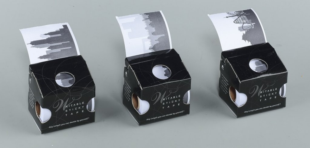 No. 86689_86631_86669  City skyline design writable sticky tape with box dispenser W: 6 cm