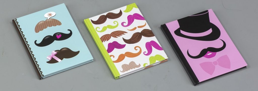 No. 20084   Moustache design hardbound note book