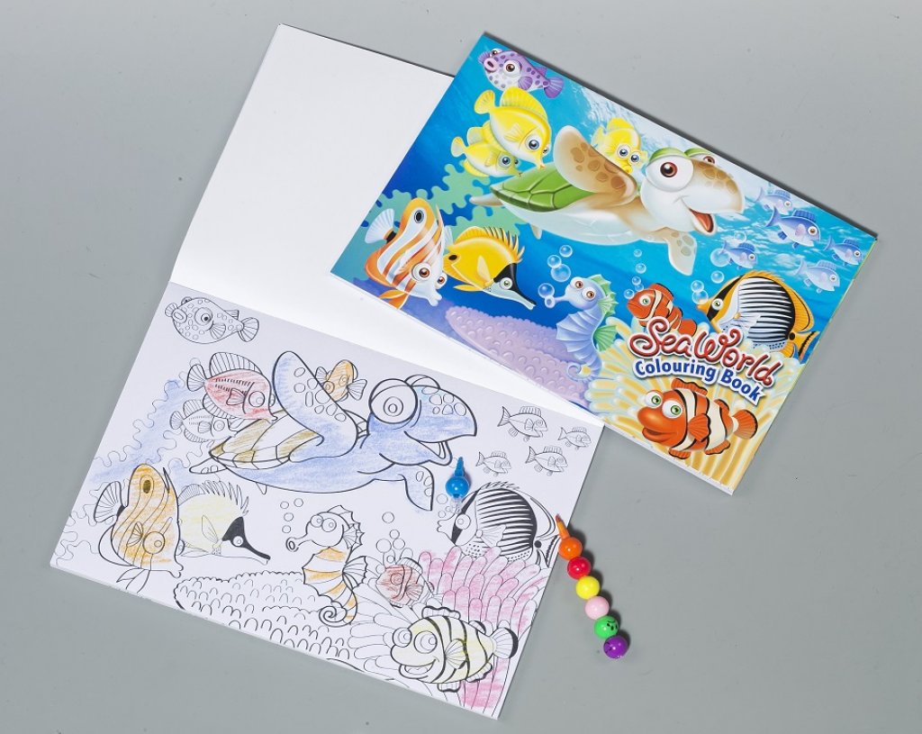 No. 85163  Sea animal designs soft cover coloring book without color pen