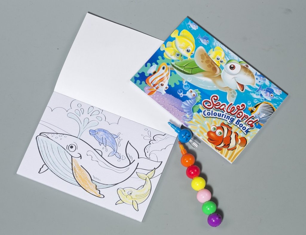 No. 85263 Sea animals design soft cover coloring book without color pen