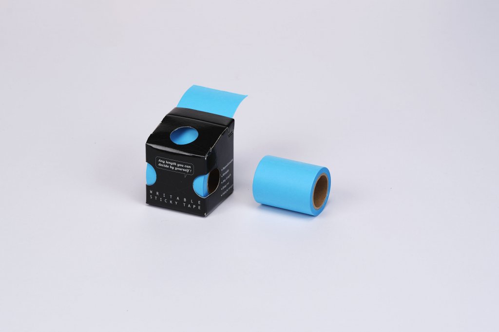 No. 86612-BB Brilliant Blue color Writable sticky tape in box dispenser 
