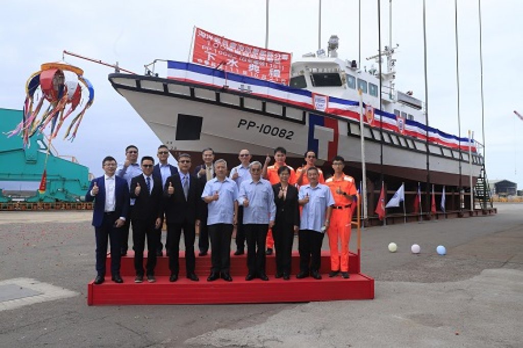 台船公司承造海洋委員會海巡署艦隊分署 100噸級巡防救難艇HNO.1151下水典禮
