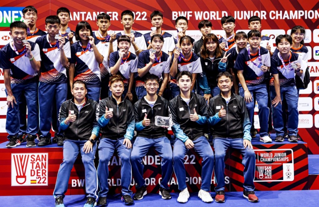 台灣U19羽球代表隊國際舞台綻放光芒　2022世青羽球混合團體賽奪銀