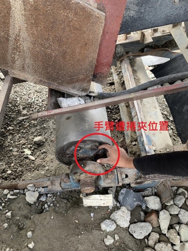 仁武區仁安三巷建材行發生勞工被捲、被夾受傷 勒令作業場所停工