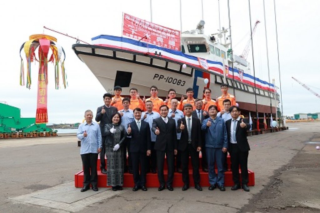 台船公司承造海洋委員會海巡署艦隊分署 100噸級巡防救難艇HNO.1152下水典禮 