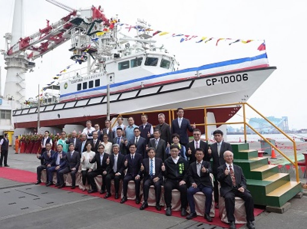  台船公司承造財政部關務署 100噸級巡緝艇「海雄艇」交船典禮