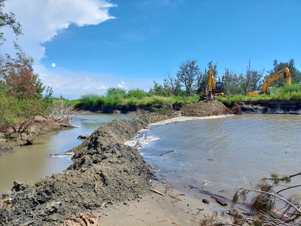 雙春保安林破口初步完成封堵 水利局持續加固及養灘保護