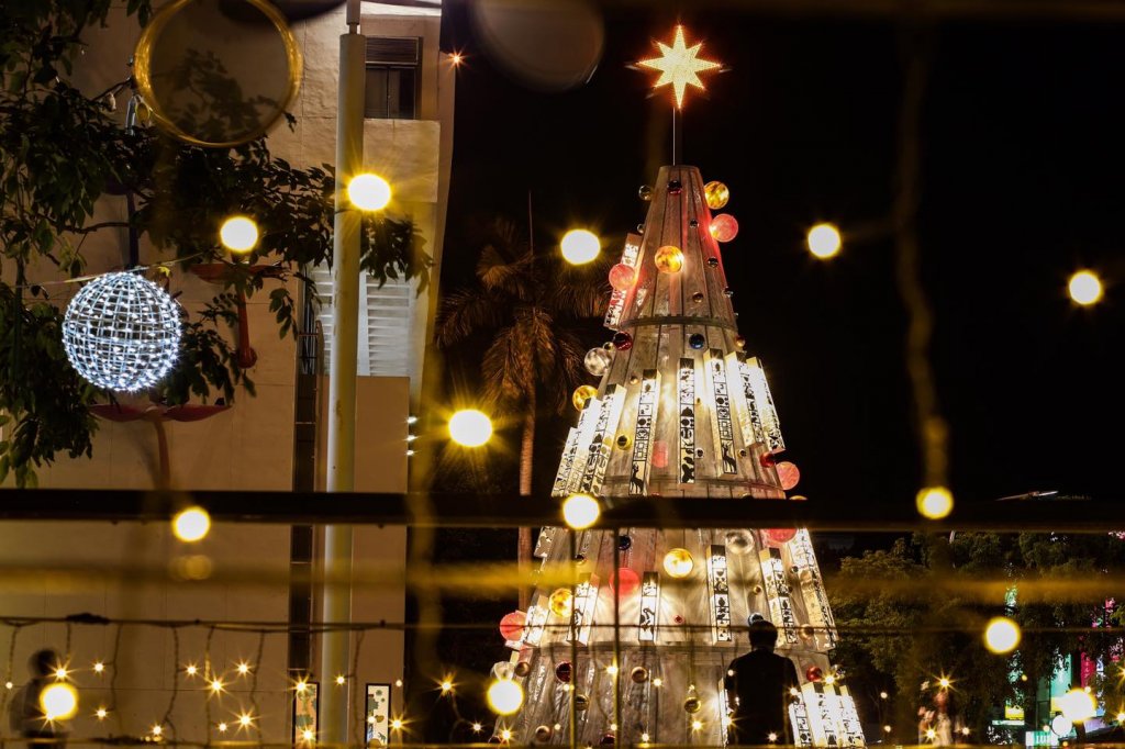 臺南聖誕樹融入臺南400元素 揚起幸福的薪傳概念閃耀臺南