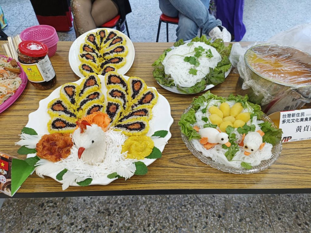 台灣新住民人權展望協會舉辦「台灣新住民多元文化美食展」，將東南亞特色美食集在一起