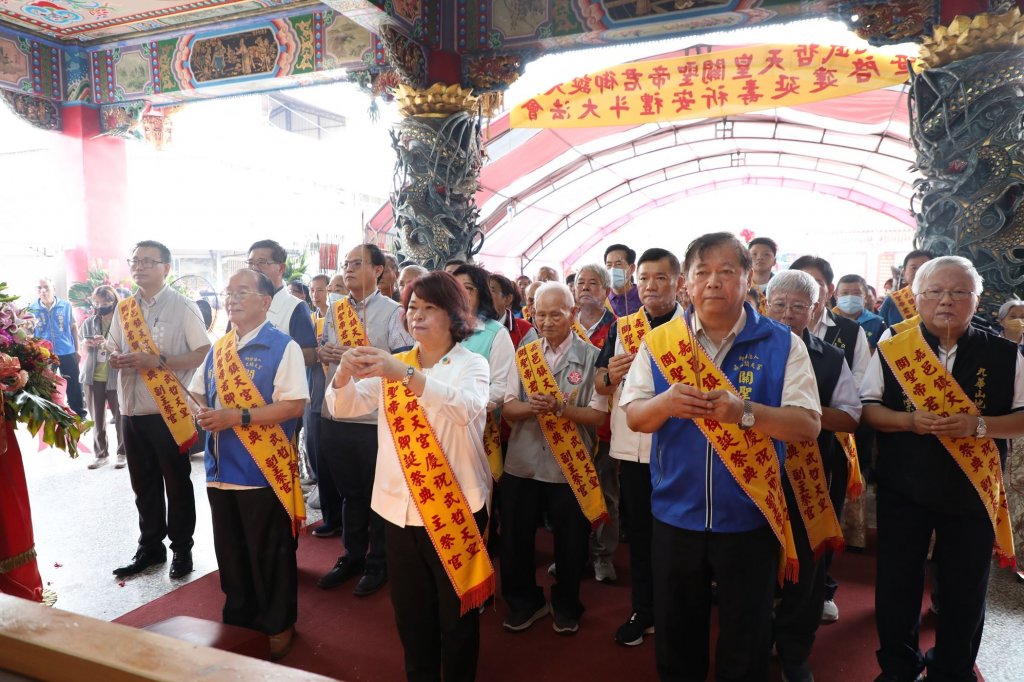 嘉邑鎮天宮慶祝武哲天皇關聖帝君御誕暨建宮60週年祝壽大典 黃敏惠市長參拜祈福願國泰民安