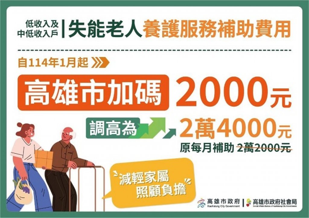 中秋慰訪機構長輩 陳其邁市長宣布加碼中低收失能長者養護補助