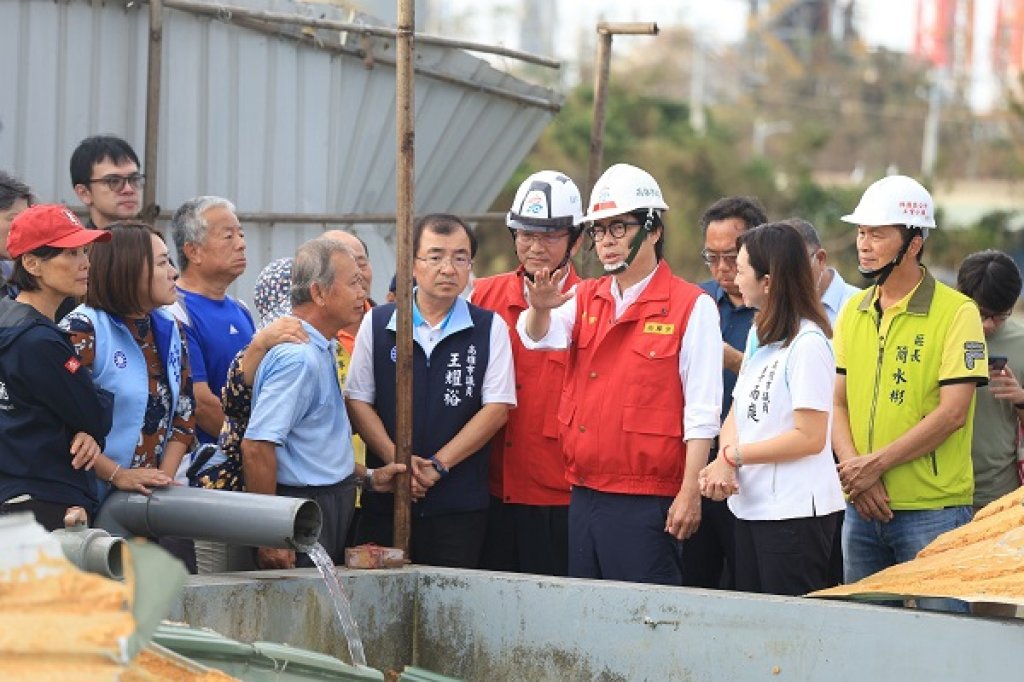 赴大樹、林園關心農漁災損 陳其邁：爭取中央全品項現金救助 與農漁民合作共度難關