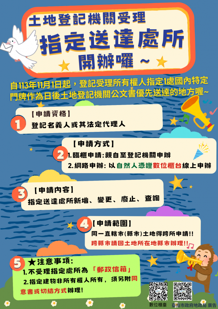 不用擔心收不到公文「指定送達處所」讓你掌握土地登記機關即時通知