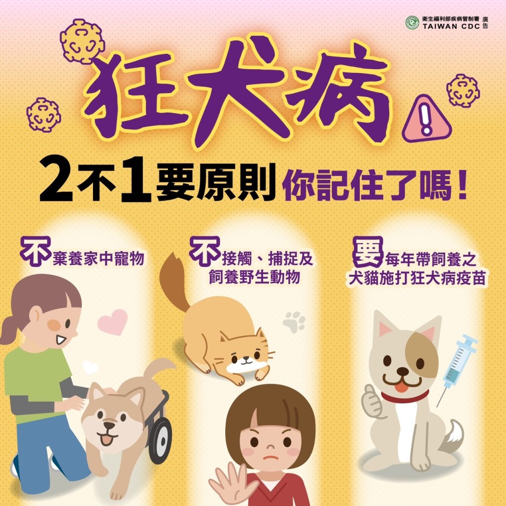 苗栗縣鼬獾狂犬病陽性案例再現｜請民眾遵守二不一要