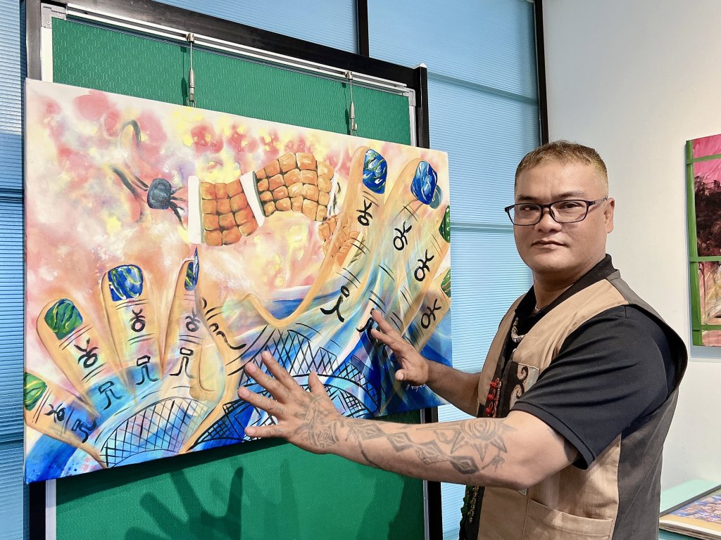 甘育傑伊嘎(VIGA)創作個展於民治中心一樓大廳展出