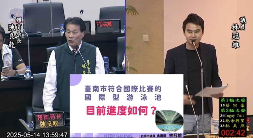 市議員林冠維爭取前永康區砲校設置專用木球場