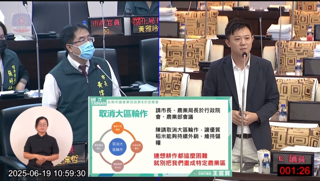 後壁全年恐休耕 市議員王宣貿籲市府為農民發聲 特農區不該被政策犧牲