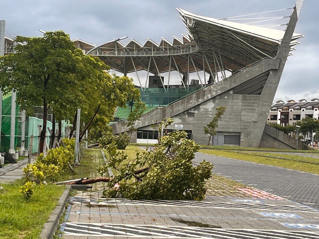 丹娜絲颱風嚴重造成體育局所轄場館損壞 體育局同時勘查將舉行U12世界棒球賽場地確保比賽順利進行