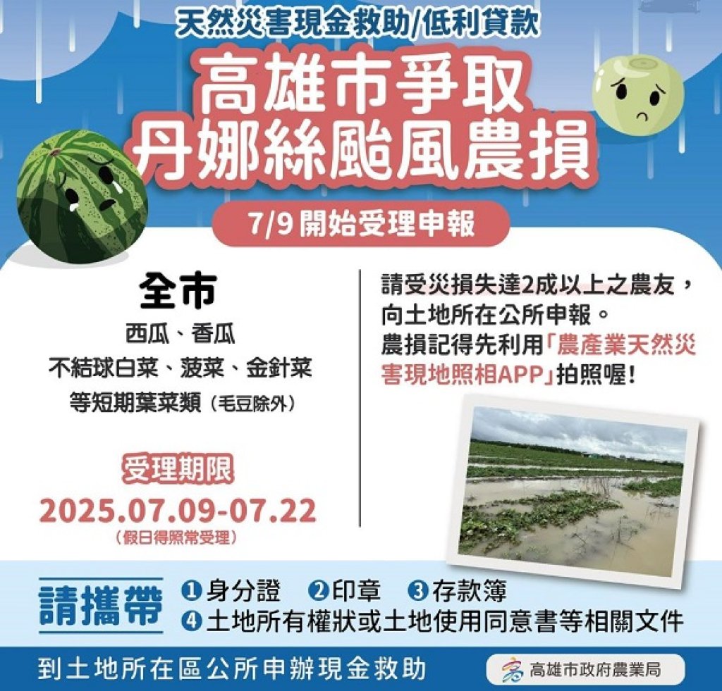 高雄市長前往產區勘災 指示加速辦理救助作業