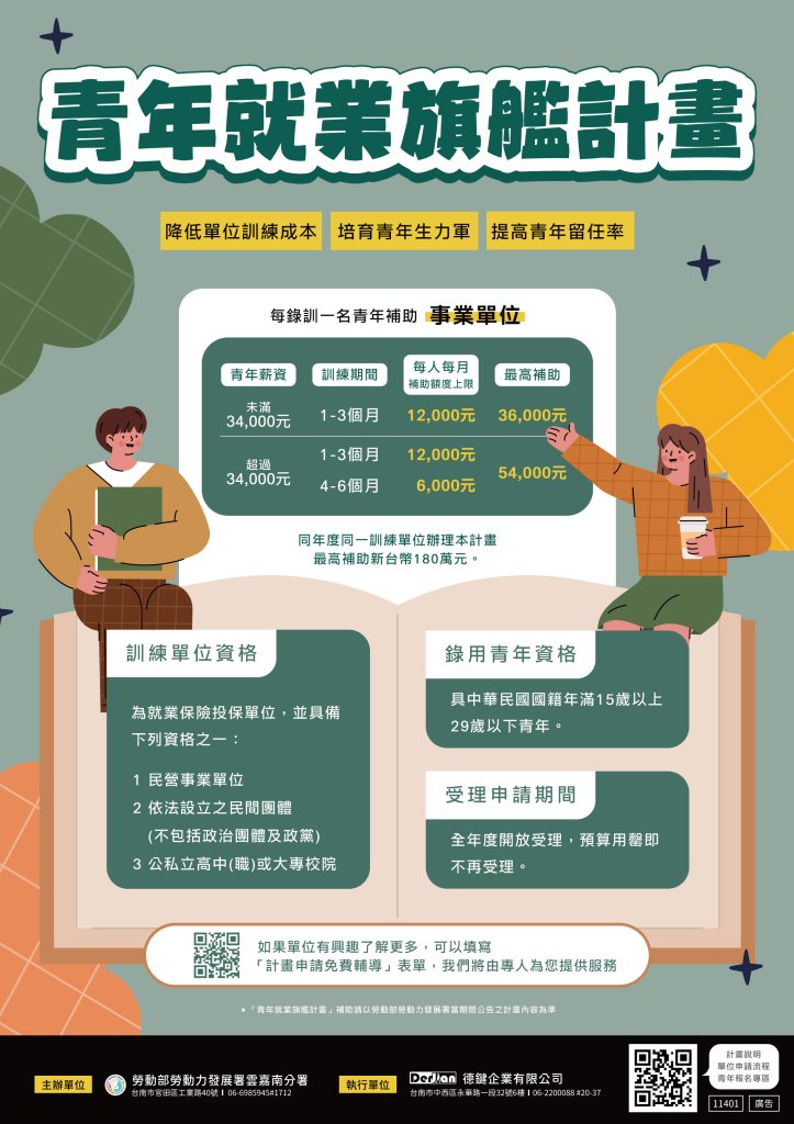 攜手企業共育青年人才！南分署青年就業旗艦計畫說明會7/23嘉義登場