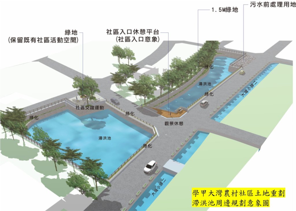 學甲區大灣農村社區土地重劃計畫書圖獲內政部核定 即日起辦理公告