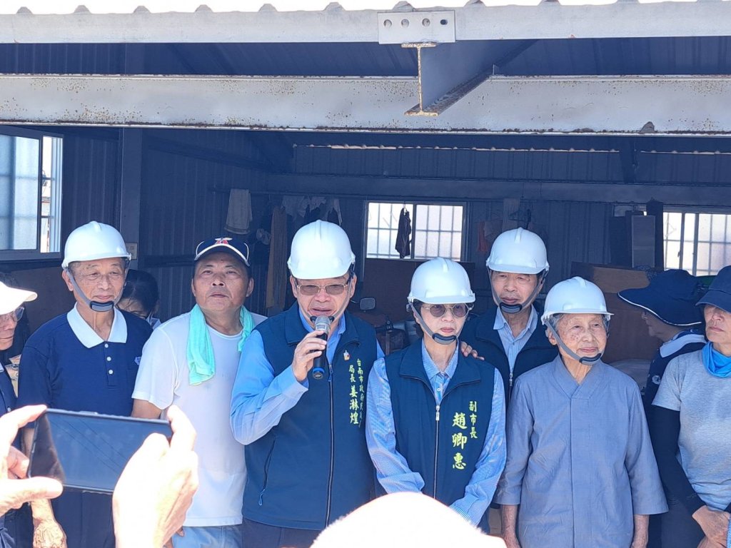丹娜絲風災後巿府持續關心 南市七股區西寮里長感謝公私能量幫忙救災