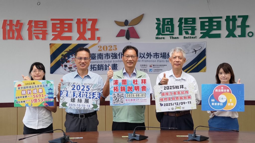 南市府強化海外多元拓銷 分散全球國際市場以利中小企業突破重圍